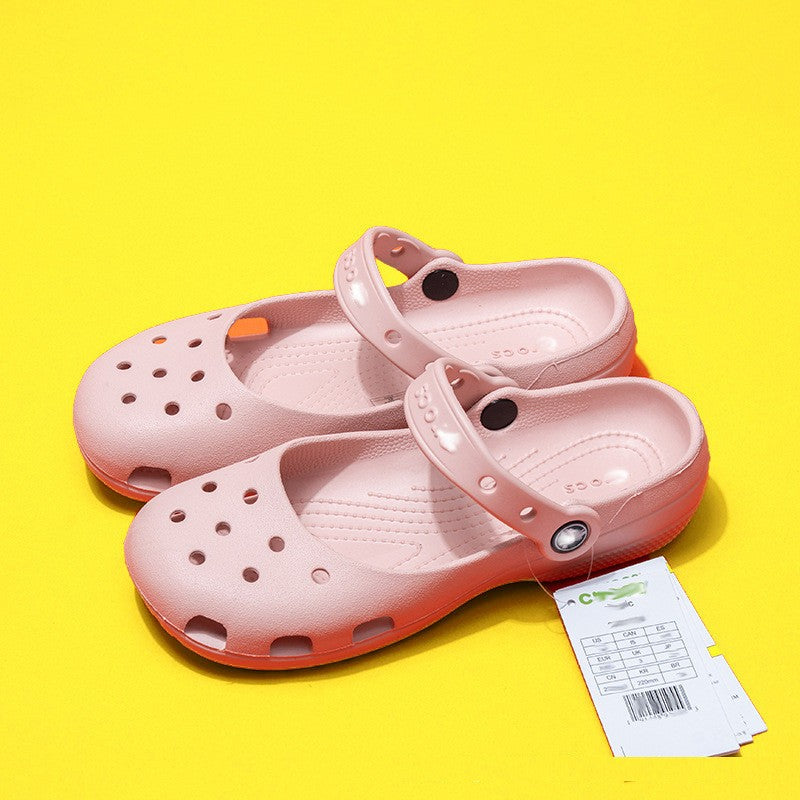 UK Ladies Ballet CrocsSandal Clogs Lightweight Beach Slip Slipper Holiday Size