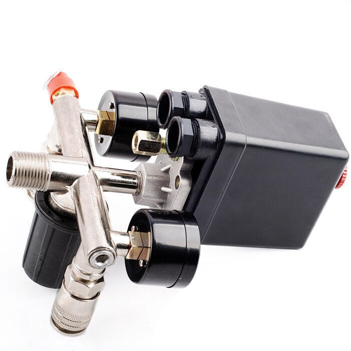 Air Compressor Pressure Control Switch with Valve Gauges Regulator UK~
