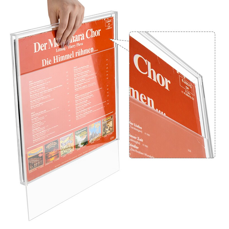 Acrylic Clear Vinyl Record CD Magazines Display Case Dustproof Protective Covers