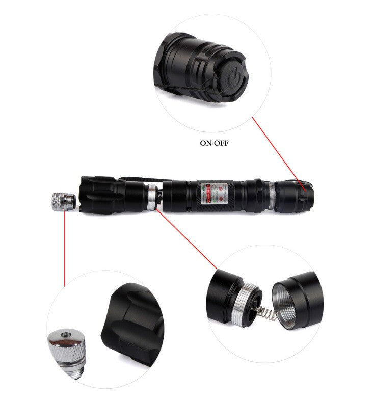 Rechargeable Red Light Laser Pointer Torch Pen 660nm 5000Miles Long Range