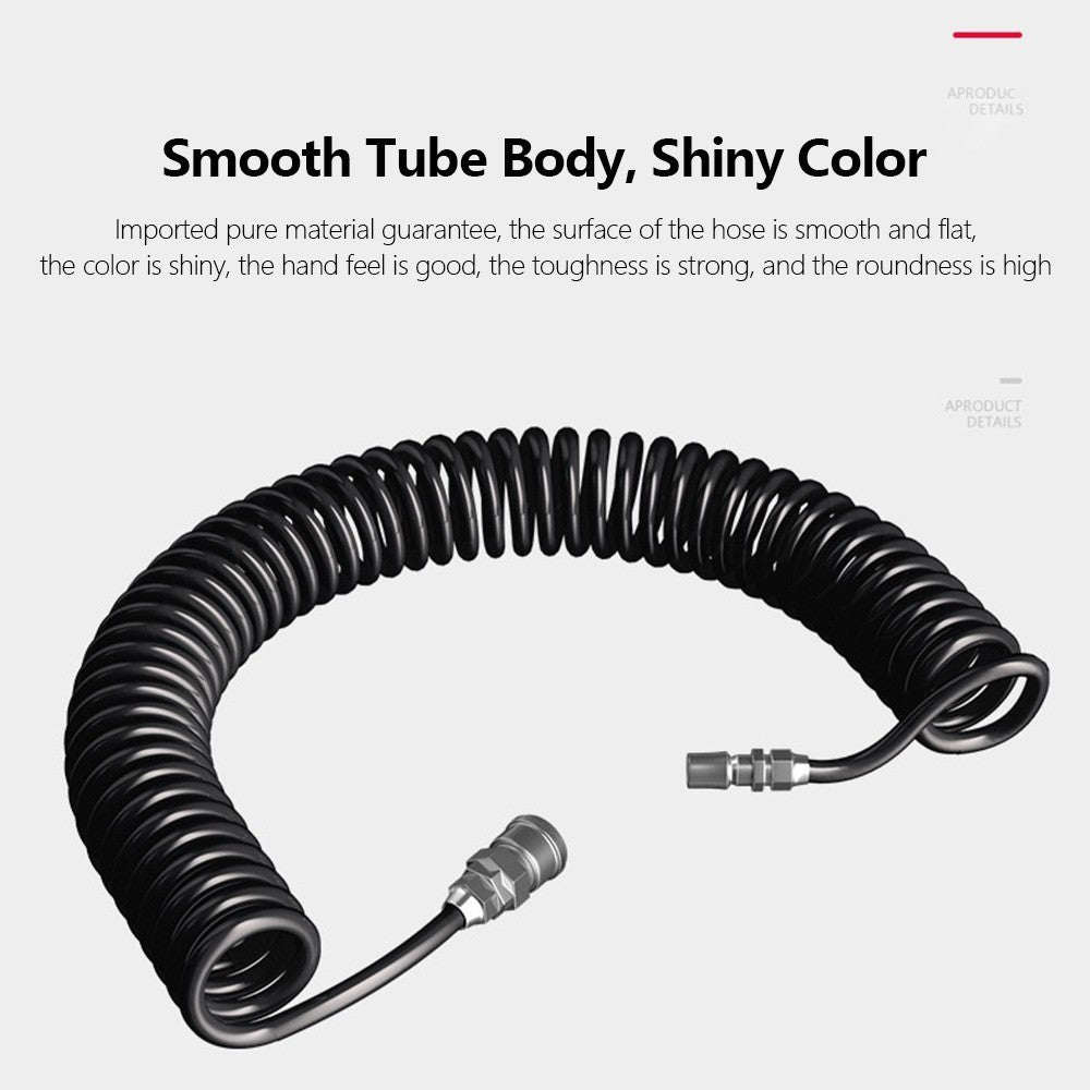 Air Compressor Tool Hose, OD8 X Id5Mm PU Spring Tube Air Pressure Hose Spiral