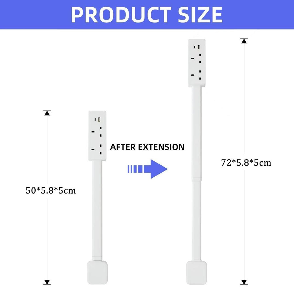 Electrical Outlet Extender Stick Power Socket Expander Rotates 180°