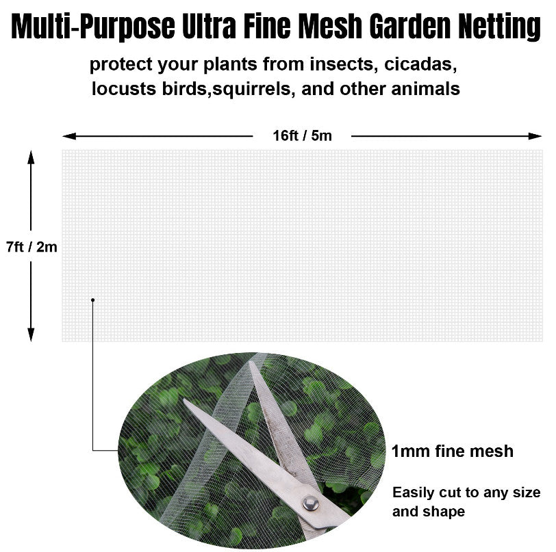 5/10 M INSECT SCREEN NETTING NETS Woven Mesh Anti Fly-Bug Butterfly Garden Net