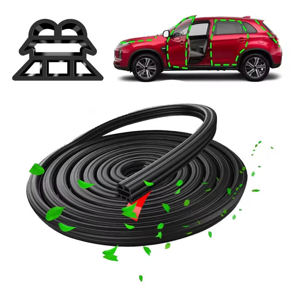Car Door Seal Strip 5M 3 Layer Rubber Weatherstrip Soundproof Universal
