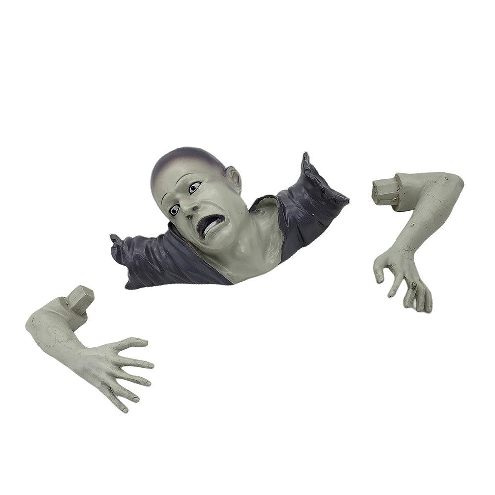 Garden Statue Graveyard Decors Halloween Crawling Zombie Horror Props Outdoor