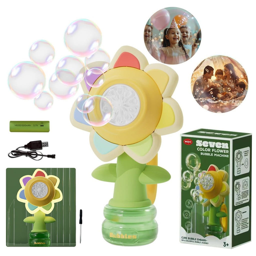 Electric Sunflower Bubble Machine Toy–Dancing Automatic Bubble Maker 2026 NEW UK