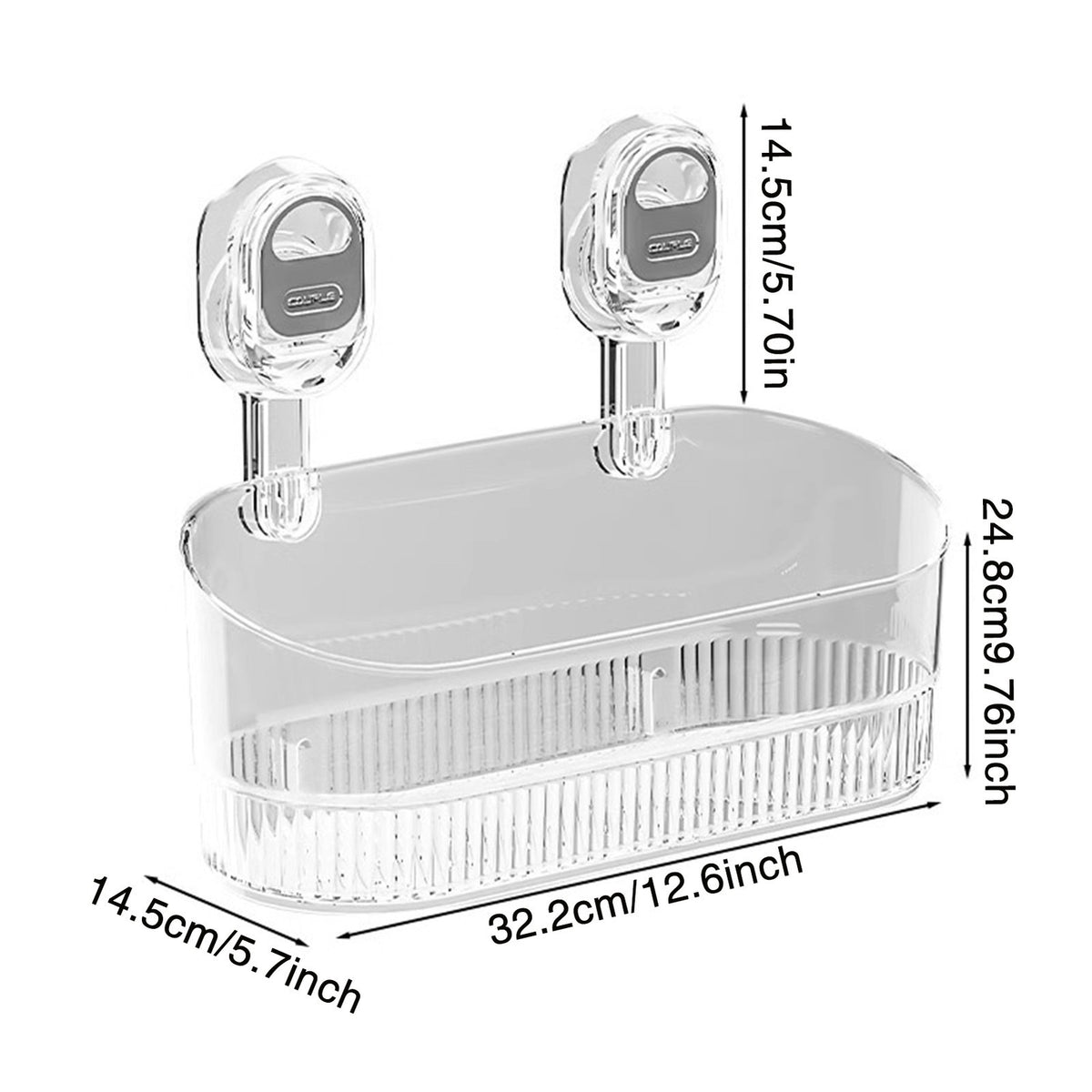 Bathroom Shampoo Storage Shelves Powerful Suction Cup Storage Rack for Bathroom