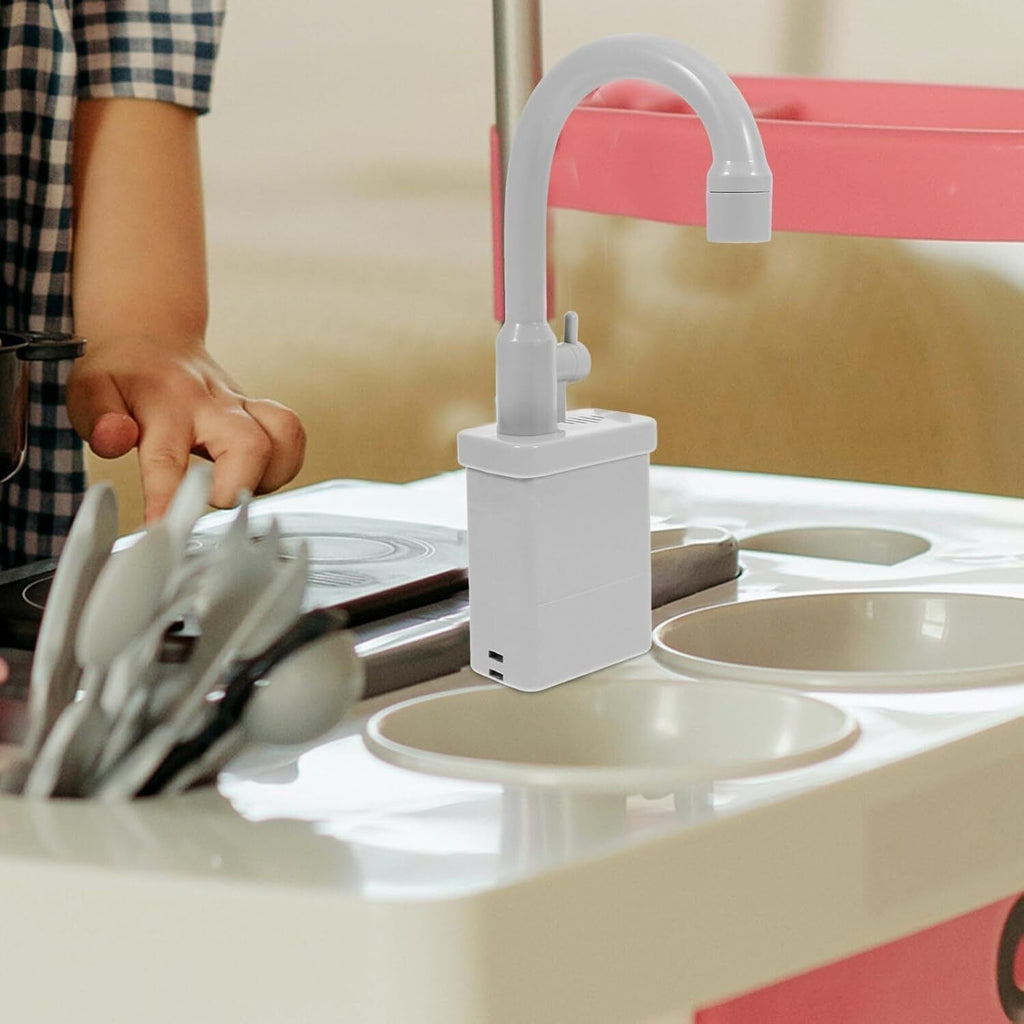 Children's Kitchen Sink Toy With Running Water Faucet Pretend Play Set Kids