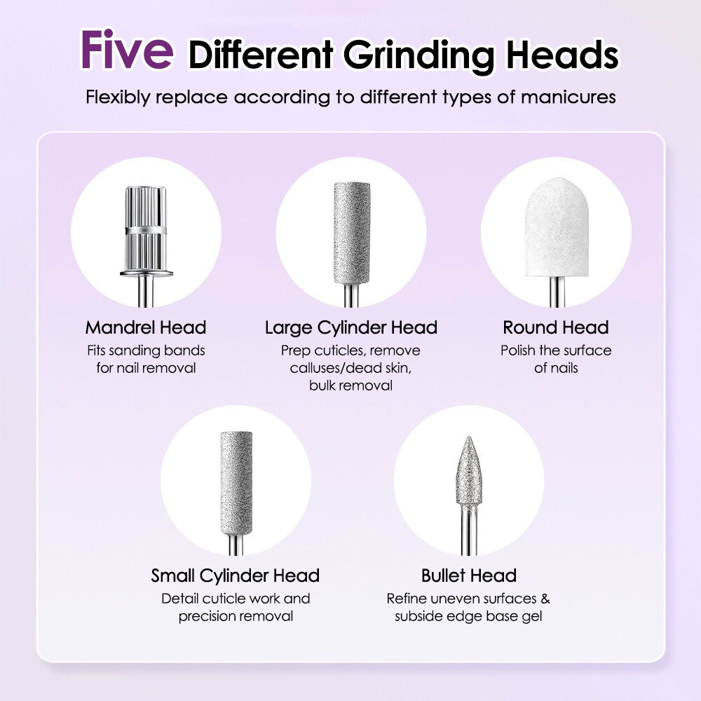 Toe Nail Grinder For Thick Toenails Set Manicure And Pedicure Electric Nail File