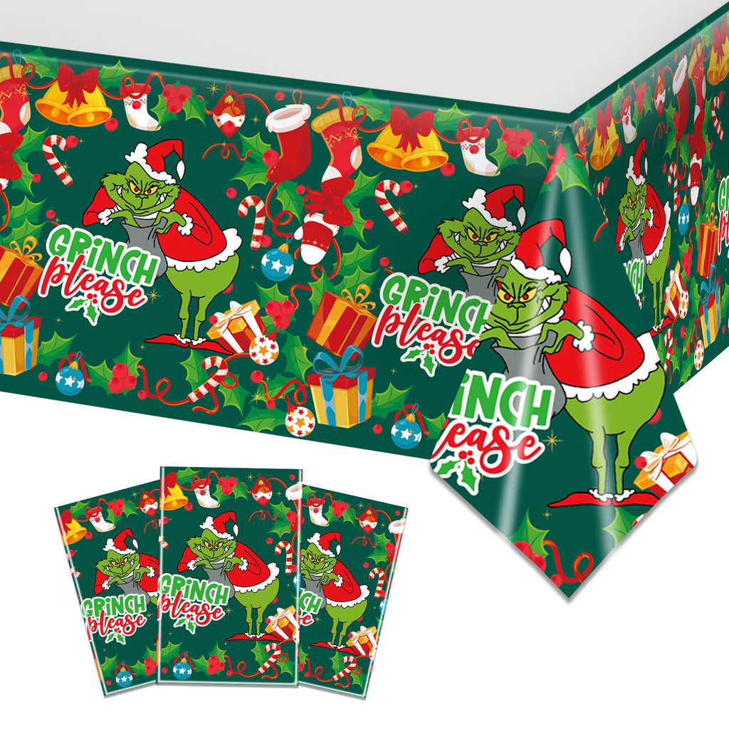 106Pcs Christmas Grinch Party Decorations Christmas Birthday Tableware Plates