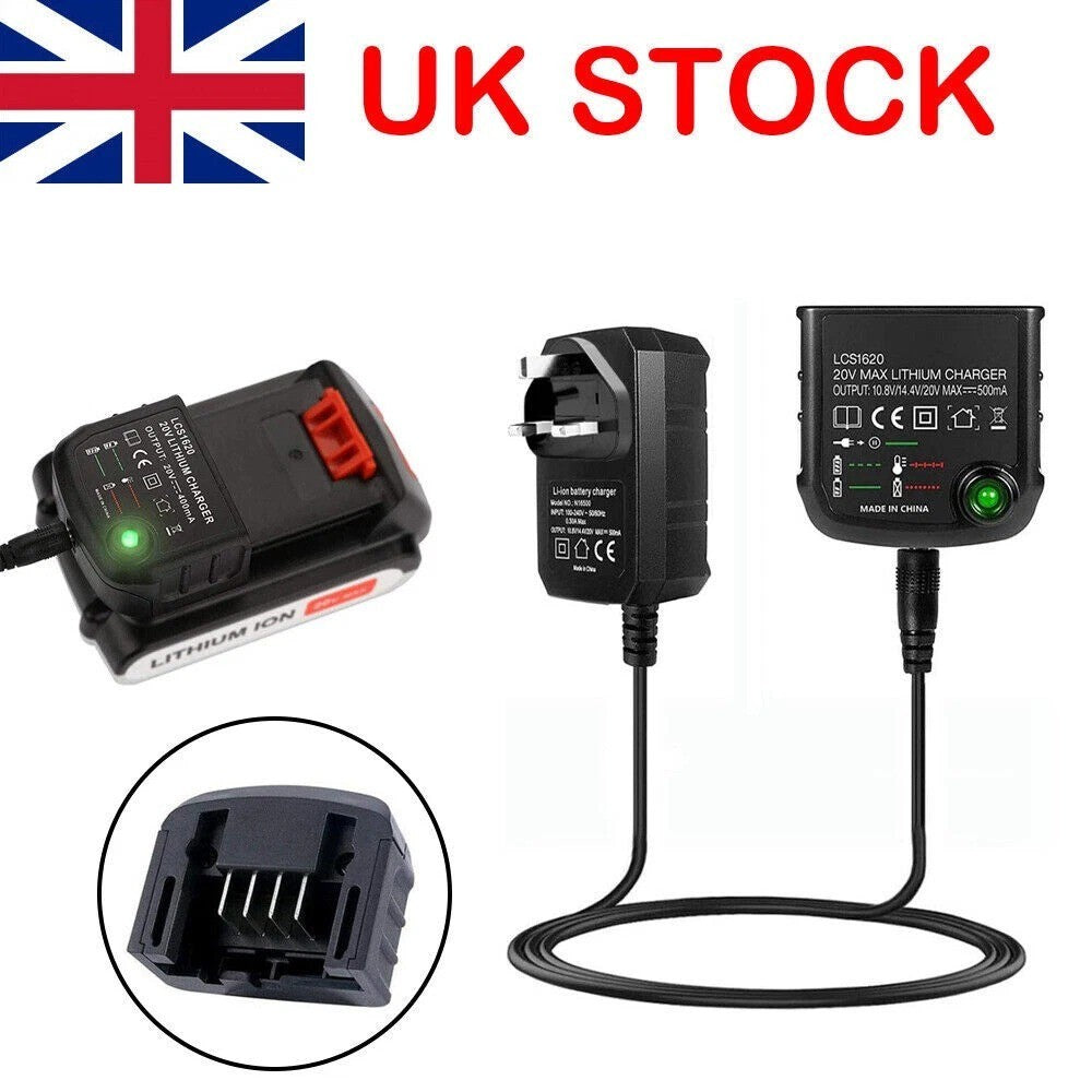 Battery Charger Lithium-Ion Replace for Black and Decker LBXR20 14.4V 18V 20V UK