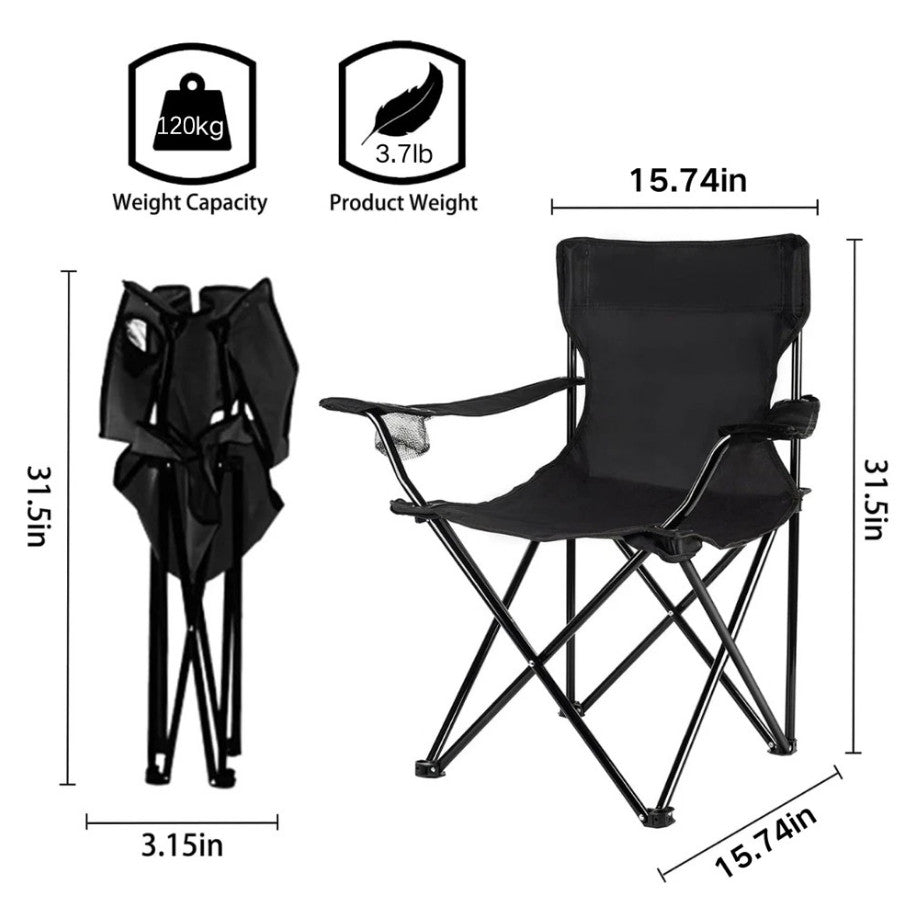 Folding Camping Chairs Portable Lightweight Outdoor Garden Beach Picnic Chair UK