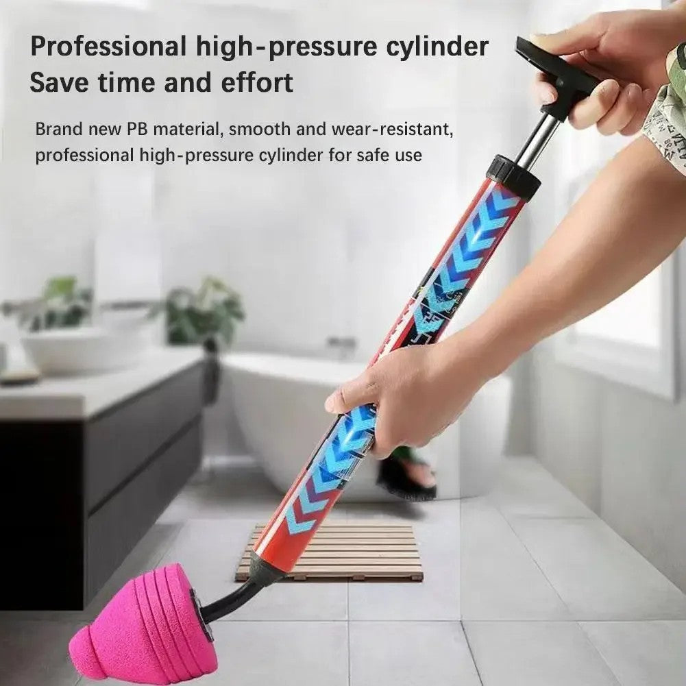 High Pressure Toilet Unblocker 120psi Air Plunger Sink Drain Pipe Sewer Opener