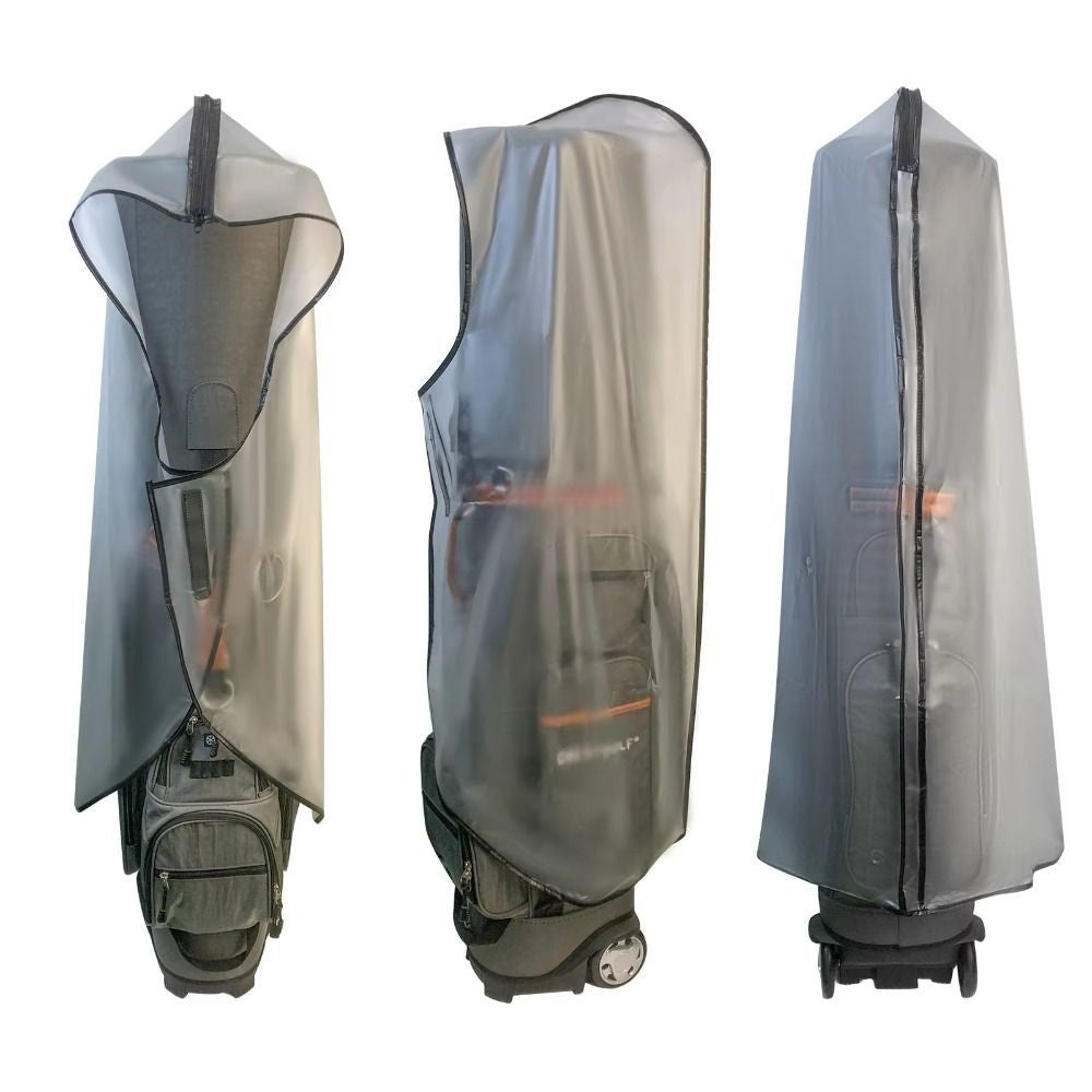 Golf Bag Rain Coat PVC Golf Bag Cover With Zipper Waterproof Golf Bags Shield