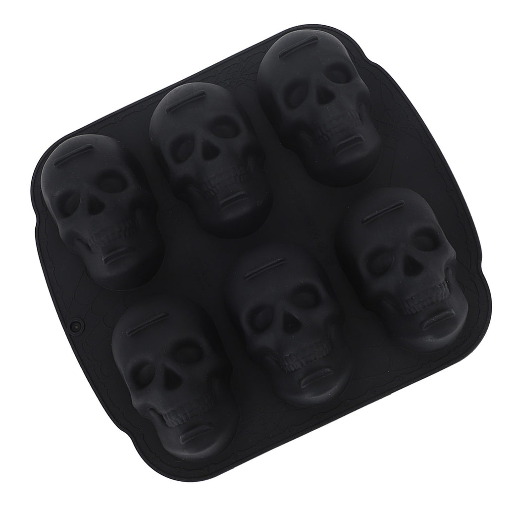 Skull Head Mold Baking Soft Silicone Skeleton Head Cake Mold For Cake Halloween