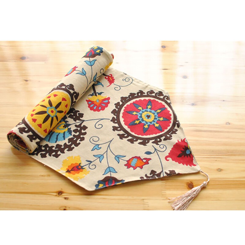 Home Table Runner Pastoral Bohemia Dining Room Party Bed Decor Tablecloth Cover