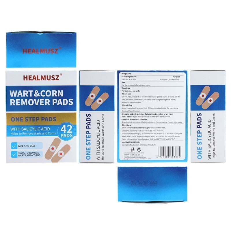 42 Pads Corn Removal Plasters Protective Foot Plaster Pads Patches Wart Plantar