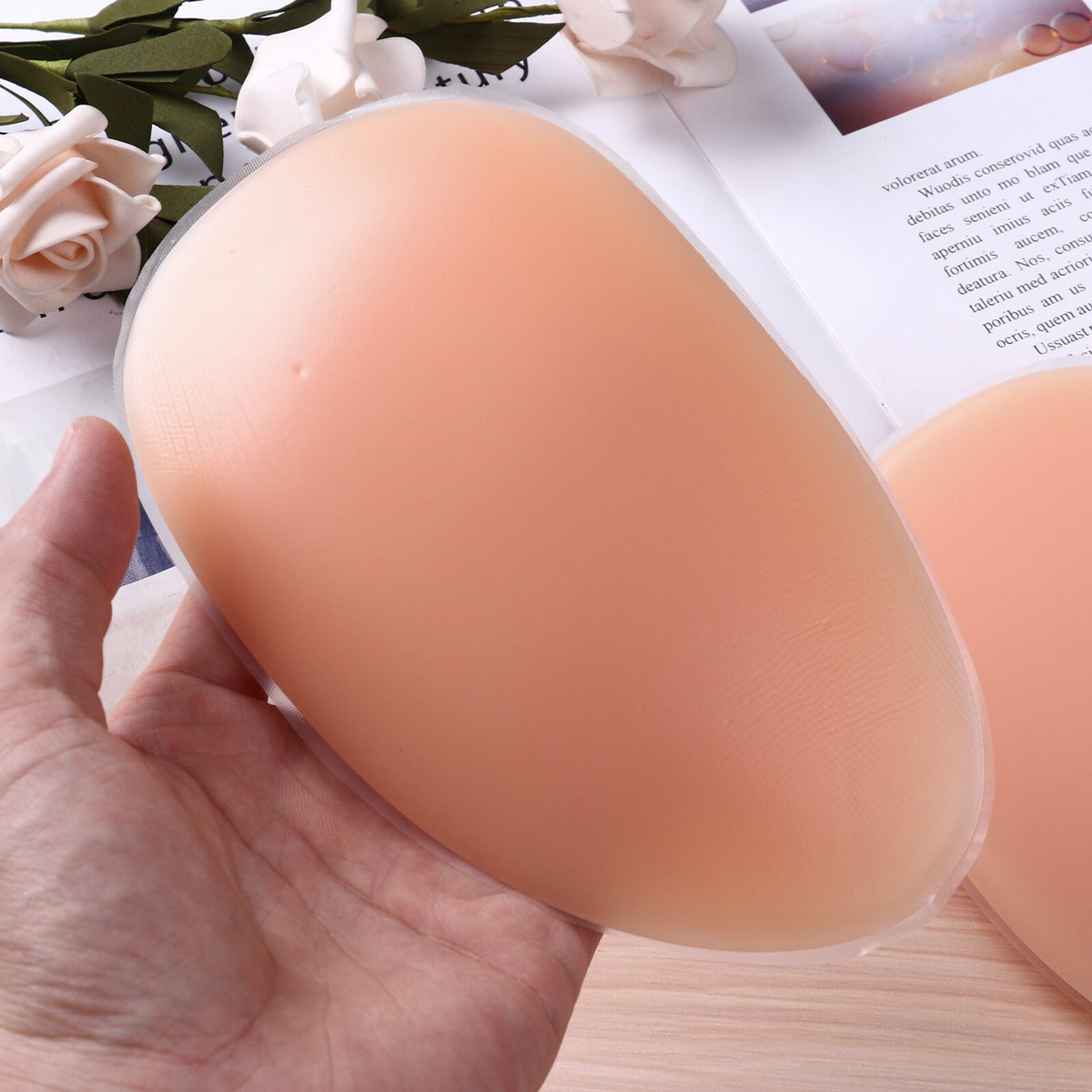 1 Pair Drop Shaped Silicone Butt Pads Buttocks Enhancer Booster Hip Bum Padding