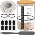 New 9Pcs Sourdough Starter Jar Kit 900ML Large Capacity Sourdough Starter