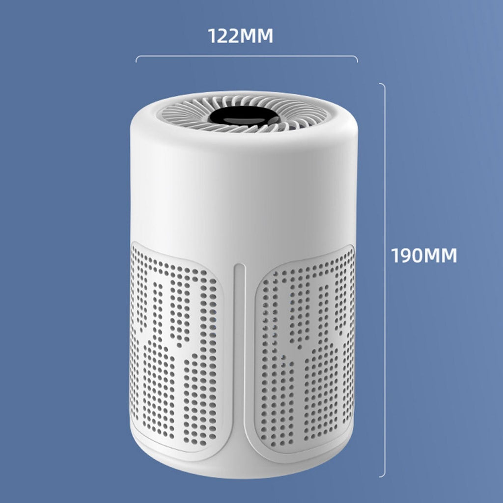 Mini Air Purifier White Plastic Smart Dust Sensor Freshener Device for Allergy