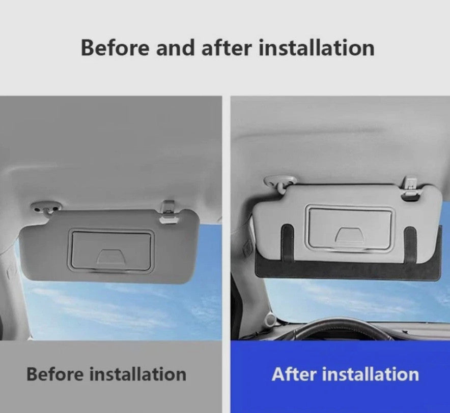 Car Sun Visor Extension Extender Clip on Glare Reducer Low Sun Driving Protector