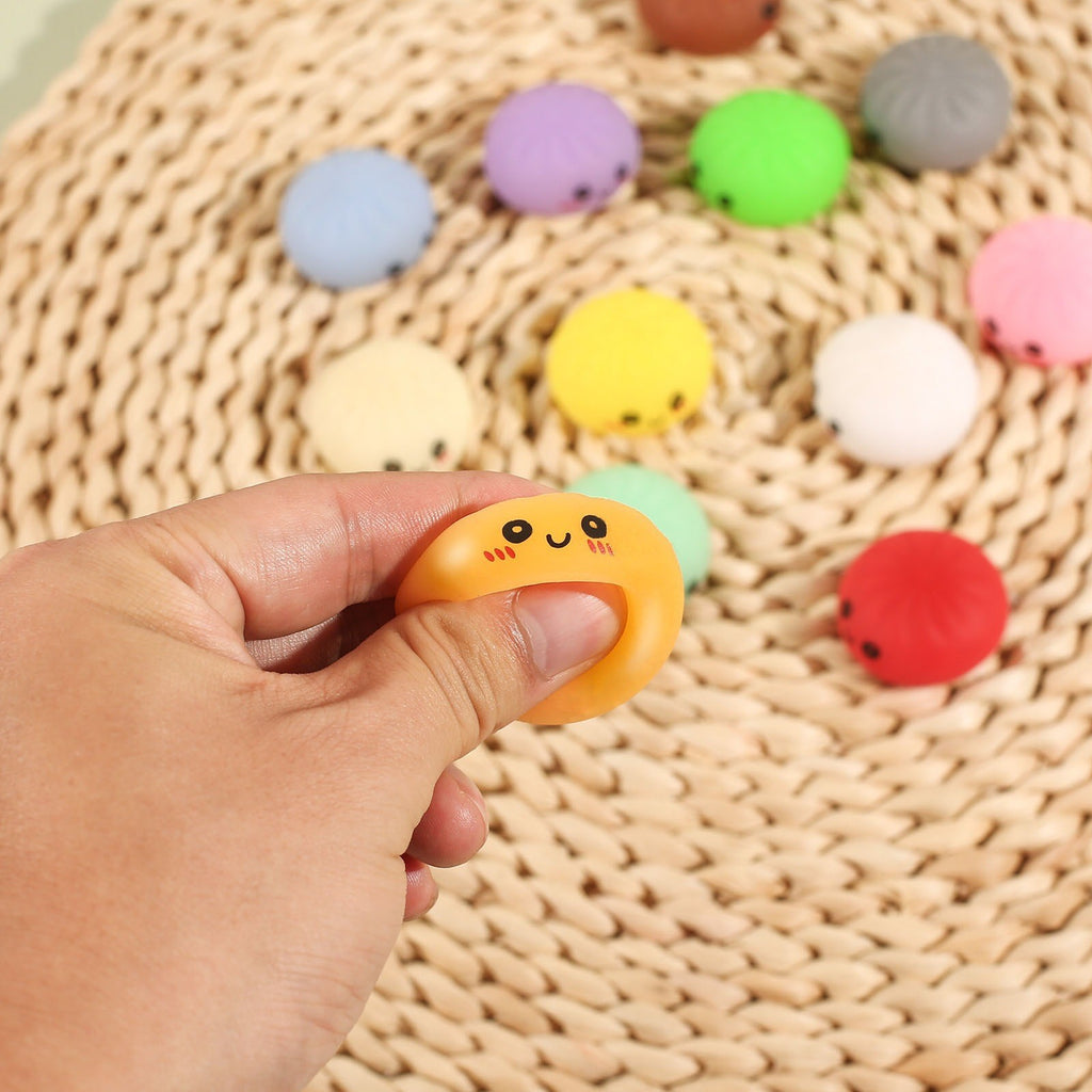 24PCS Squishy Dumpling Bao Bun Glitter Stress Relief Toy Mystery Blind Box