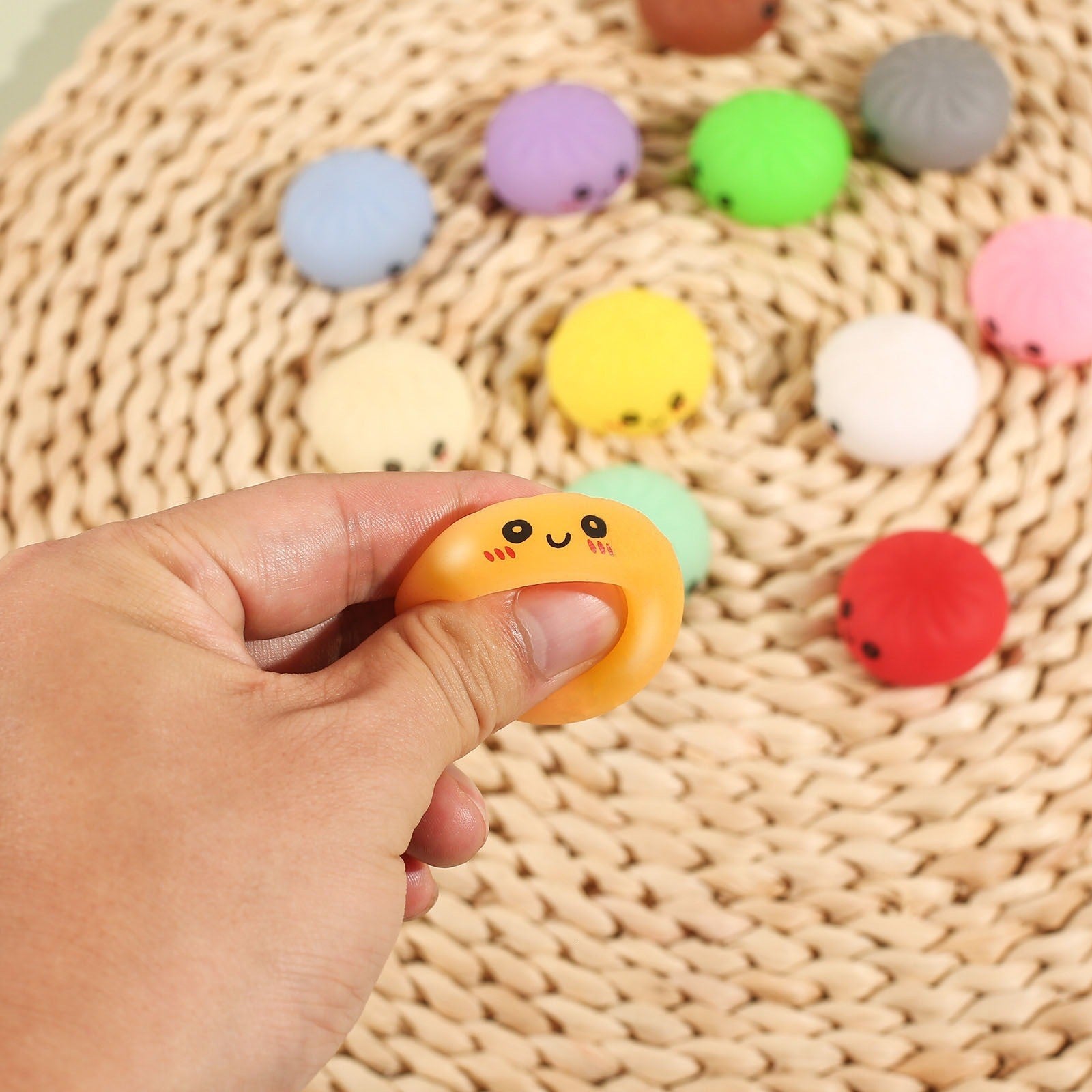 24PCS Squishy Dumpling Bao Bun Glitter Stress Relief Toy Mystery Blind Box