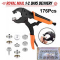 176X Heavy Duty Snap Fasteners Pliers Press Studs Kit Leather Button Tool UK