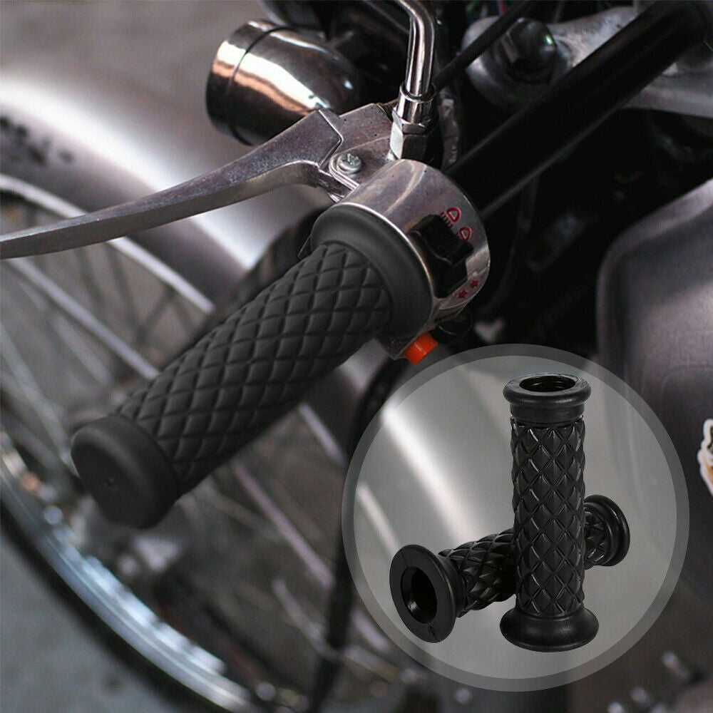 Universal Motorcycle Motorbike Rubbers Handlebar Handle bar Grips 22mm 7/8" UK