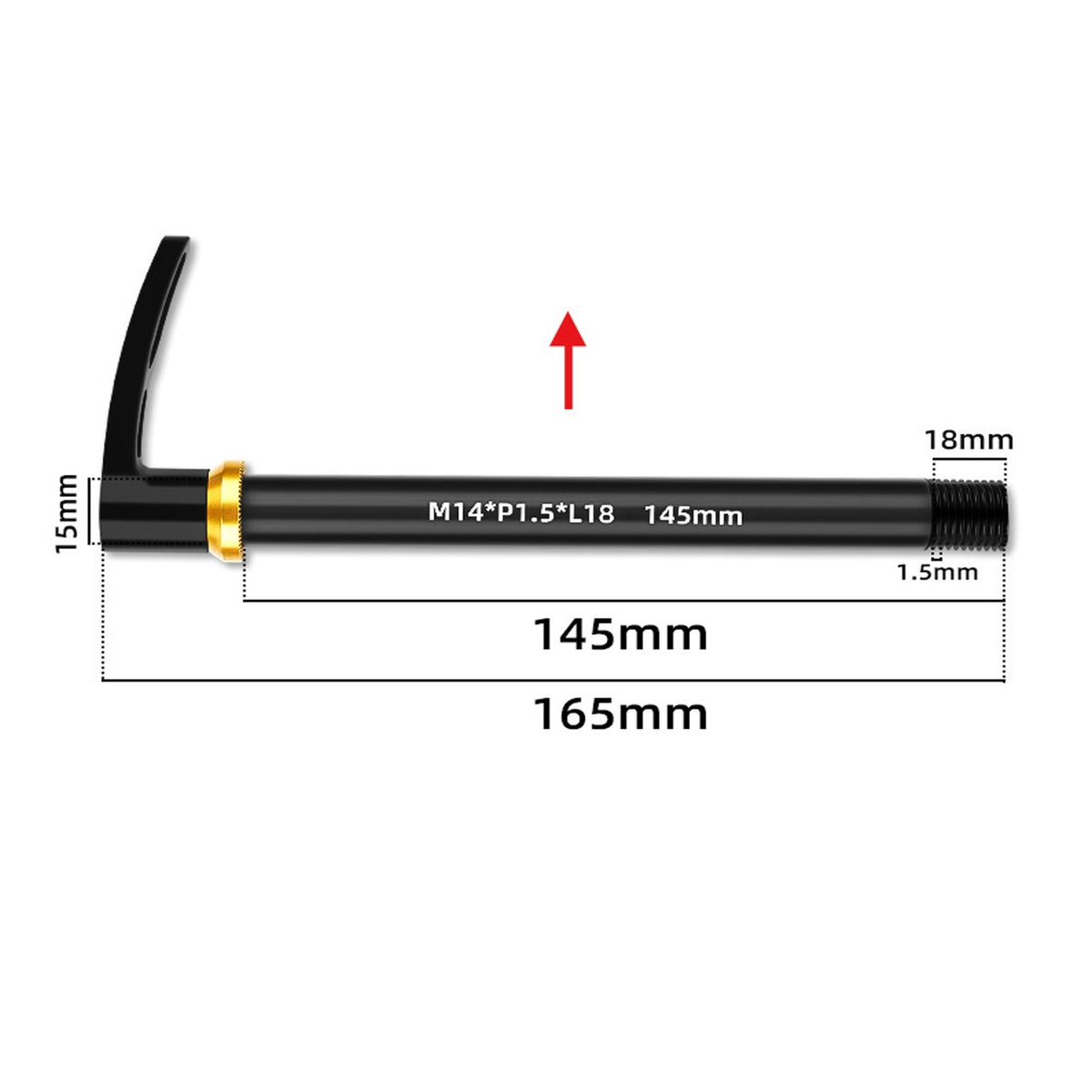 Bicycle Hub Thru Axle Adapter Boost Forks Quick Release Thru Axle with Handle