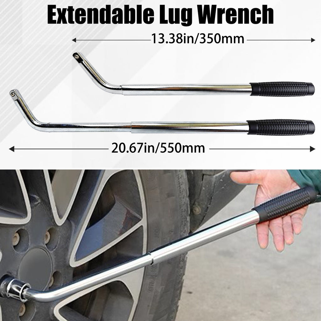 2 Ton Scissor Jack And Extendable Wheel Telescopic Car Van Brace Socket Tyre UK