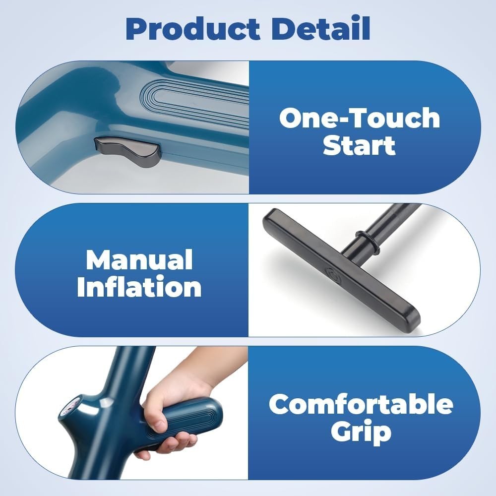 High Pressure Drain Blaster Air Plunger Powerful Toilet Blockage Unblocker