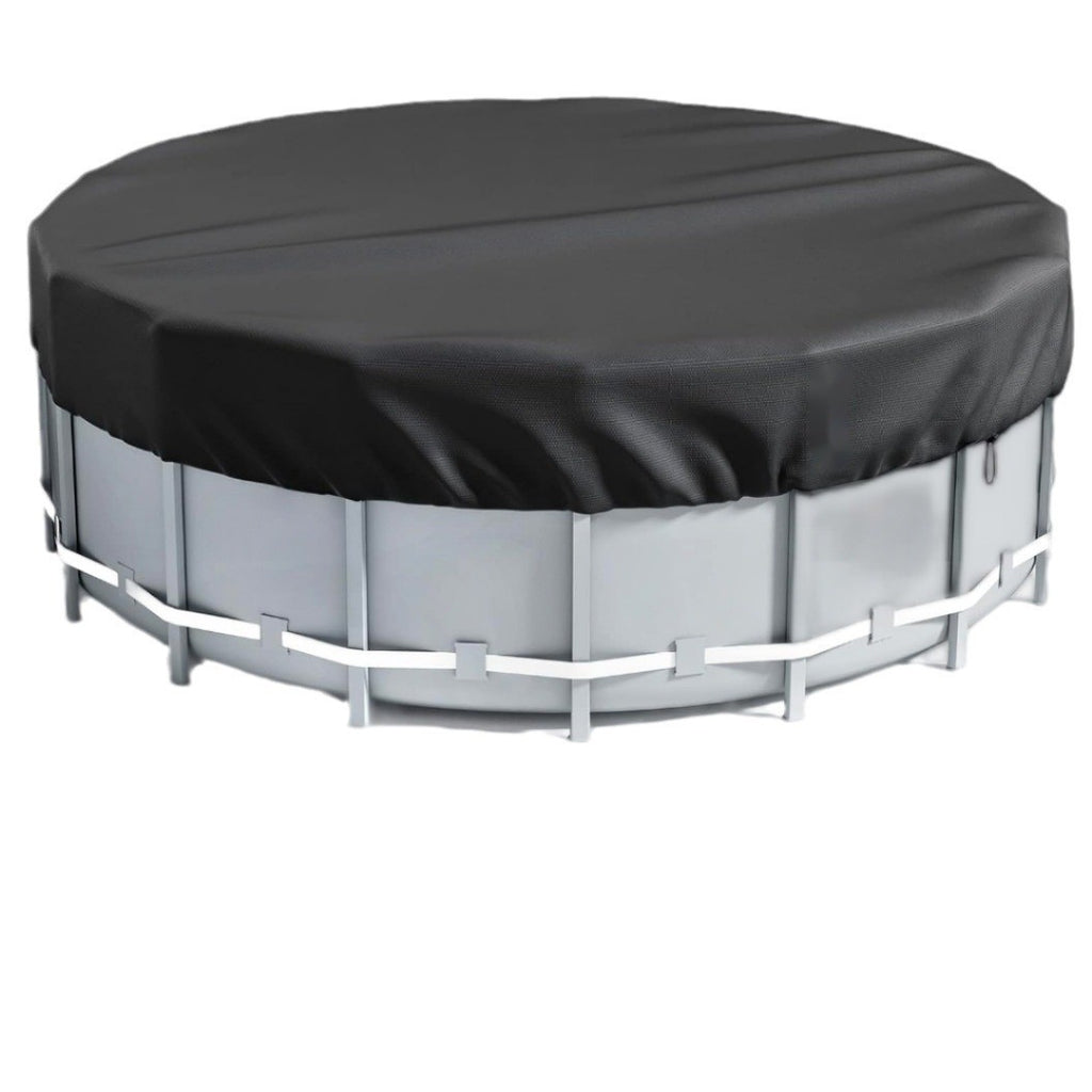 Heavy-Duty Round Pool Cover w/ Drawstring Nails Waterproof Dustproof Protector