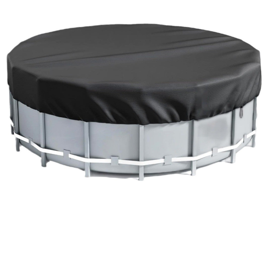 Heavy-Duty Round Pool Cover w/ Drawstring Nails Waterproof Dustproof Protector