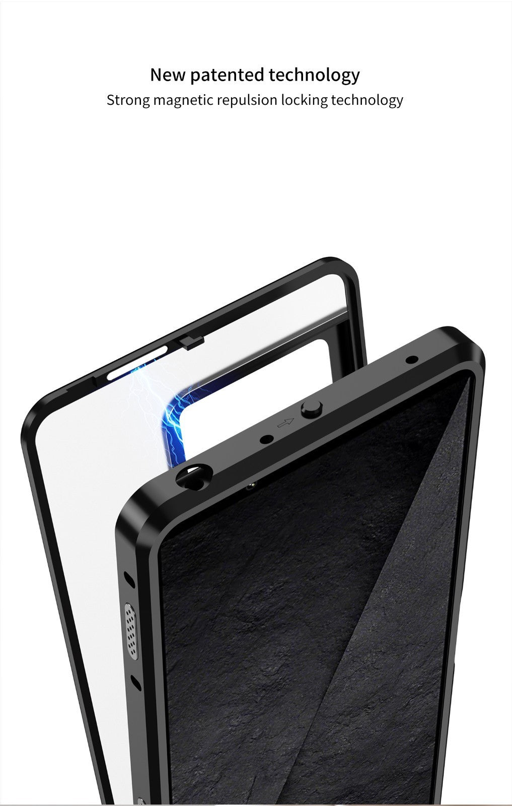 Hybrid Magnetic Metal Bumper Clear Matte Back Case For Sony Xperia 1 VIII 2026