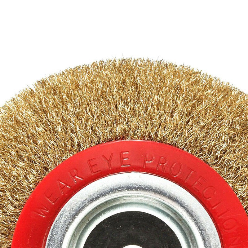 6" Wire Wheel Grinder Bench Grinding Grinder Wire Brush Fine With Reducers