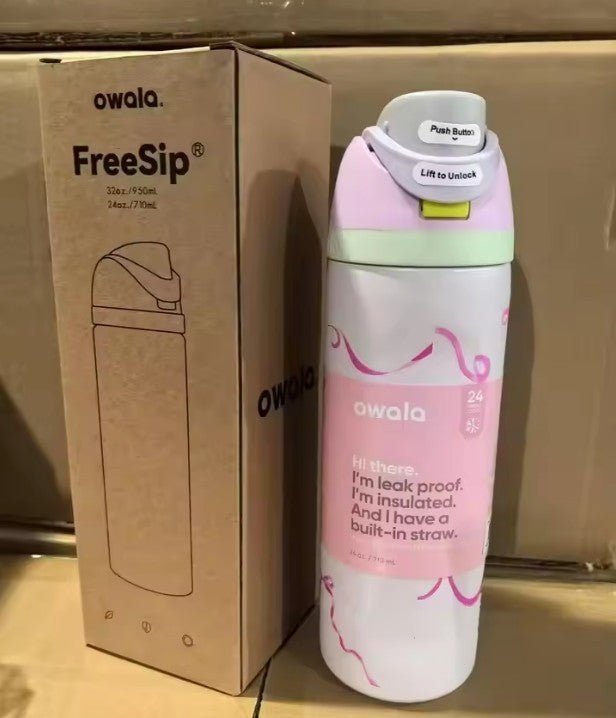 Owala Urban Outfitters Exclusive Tied and Ture FreeSip Blue Bow Bottle 24/32 Uk
