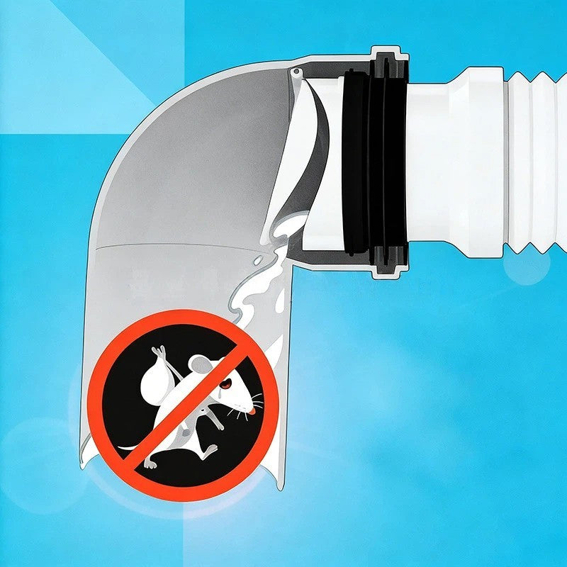 2pcs  110mm Sewer Drain Rat Blocker Anti-Rat Flap Non Return Valve 2.4 Inch