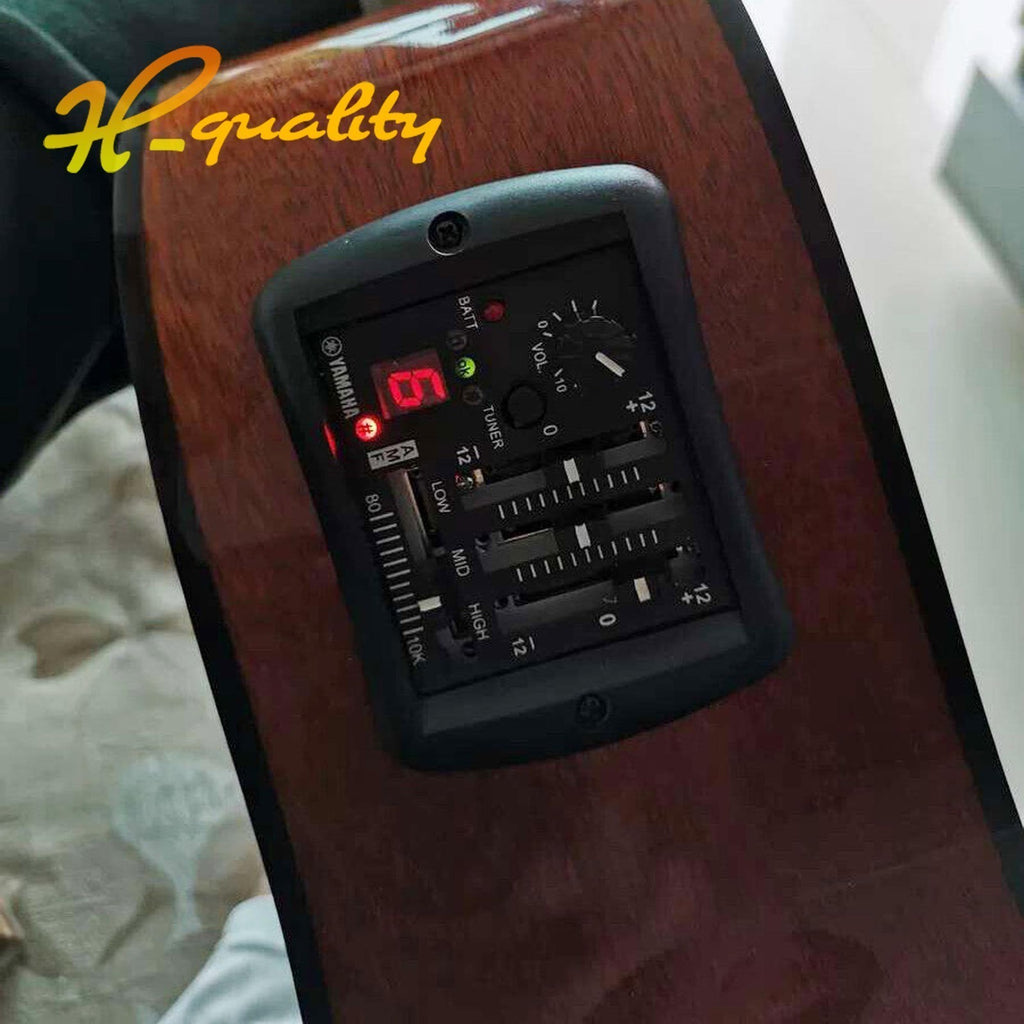 Acoustic Guitar Piezo Pickup 3-Band EQ Preamp Tuner for Yamaha Replacement