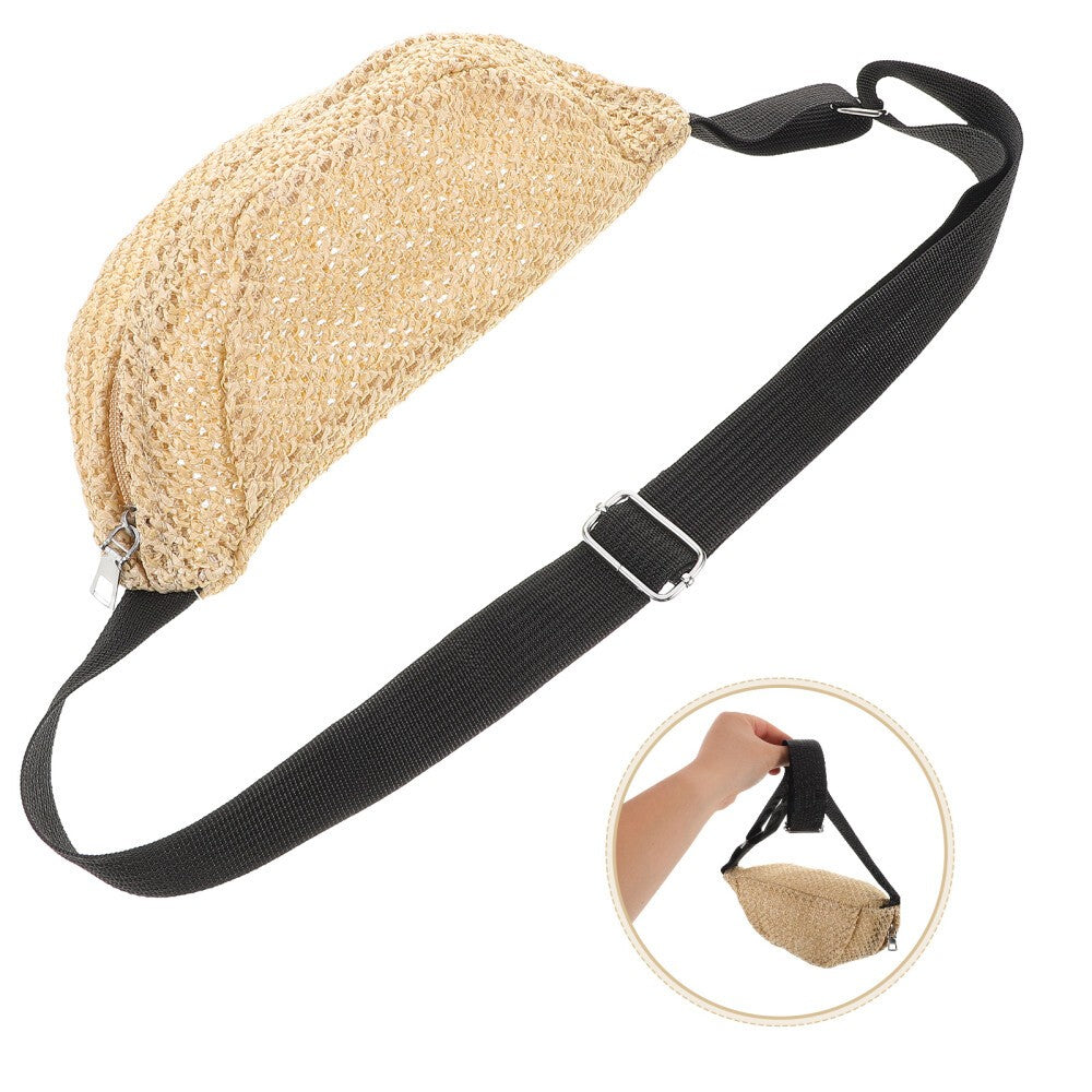 Woven Chest Pouch Small Belt Bag Crossbody Handbags Mini Shoulder