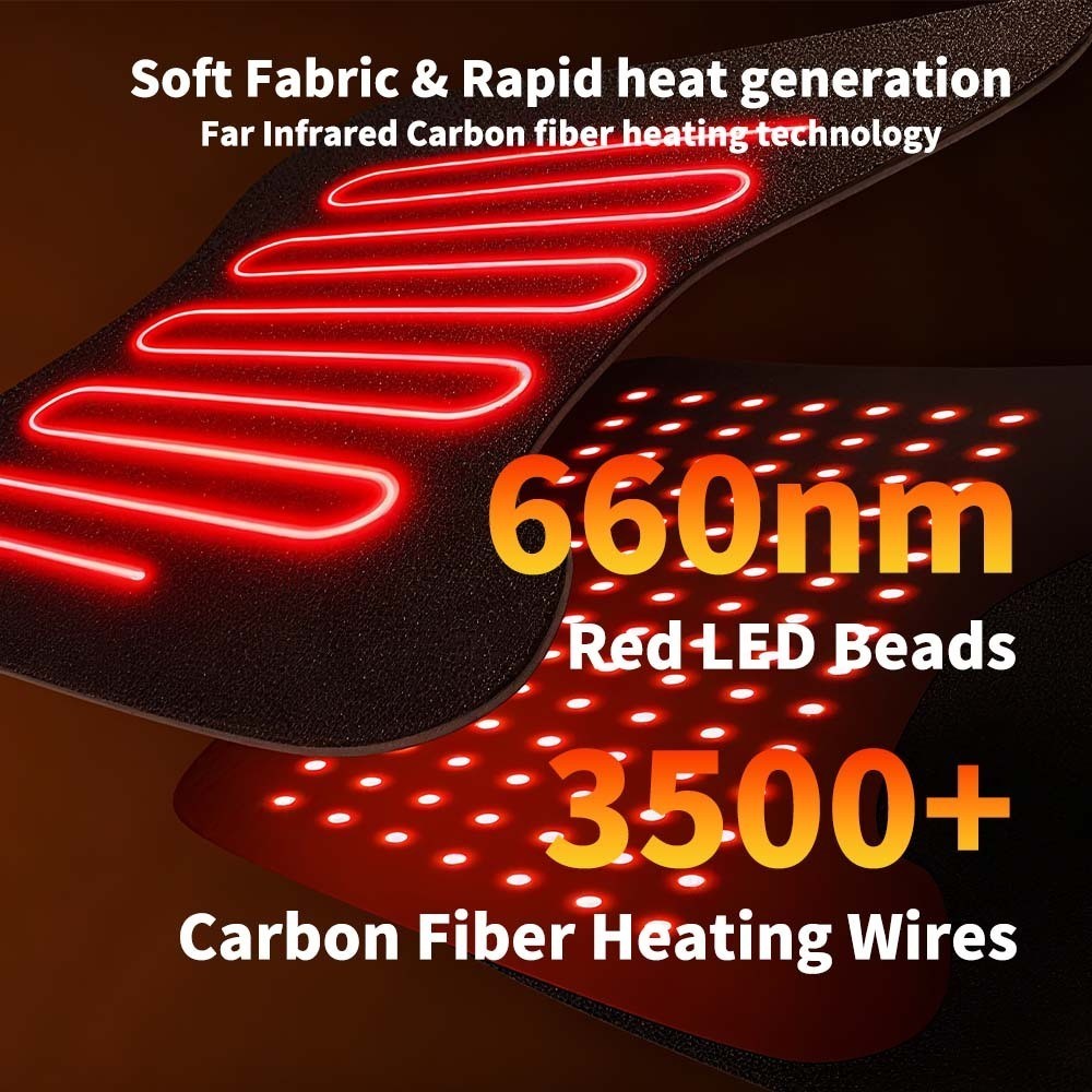 Red Light Therapy Massage Wrap for Hips and Thighs, 3 Heat  Levels