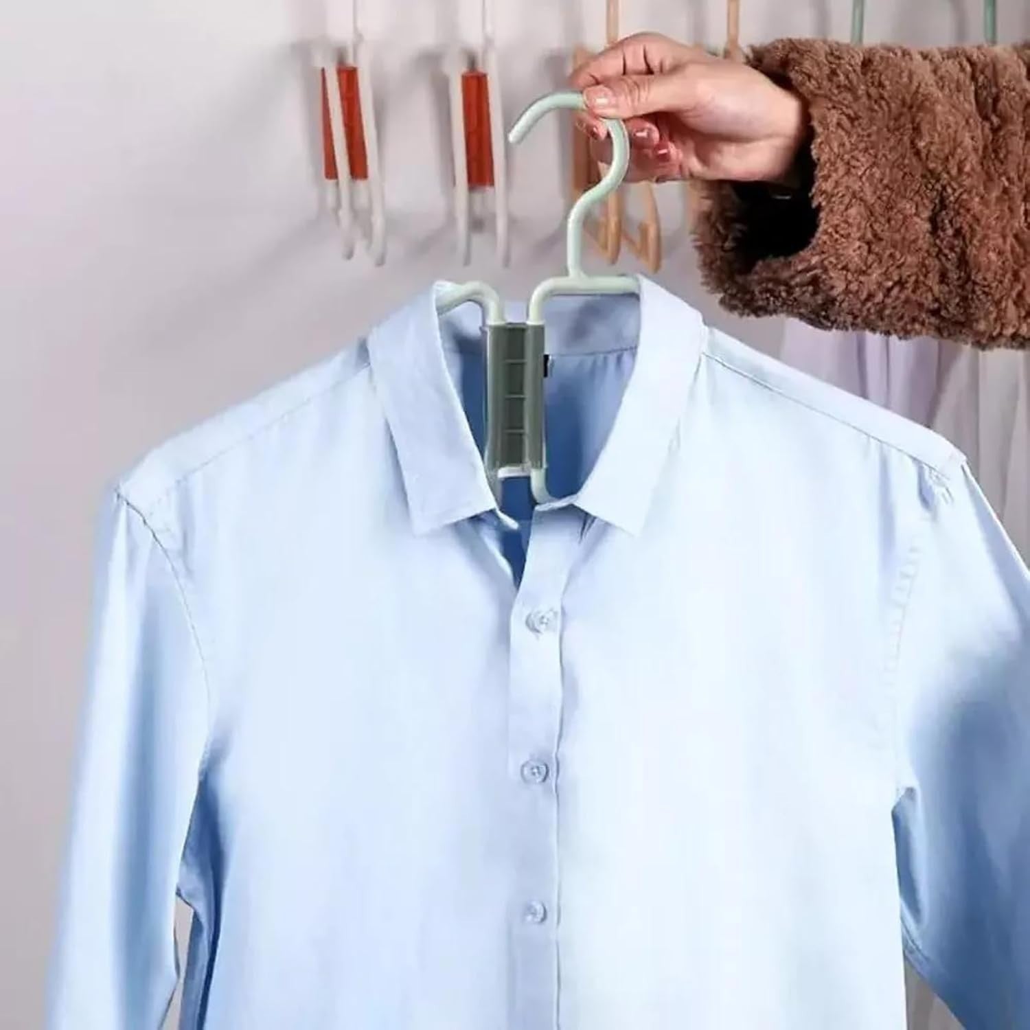 12 Pack Foldable Coat Hanger,Portable Travel Hangers, Space Saving Fold in