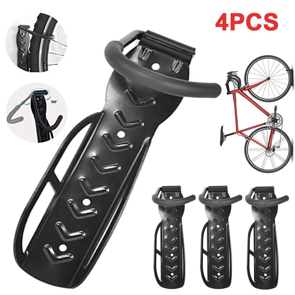 Bike Storage Wall Mounted Hook Bicycle Rack Hanger Holder Garage Steel Stand 4x