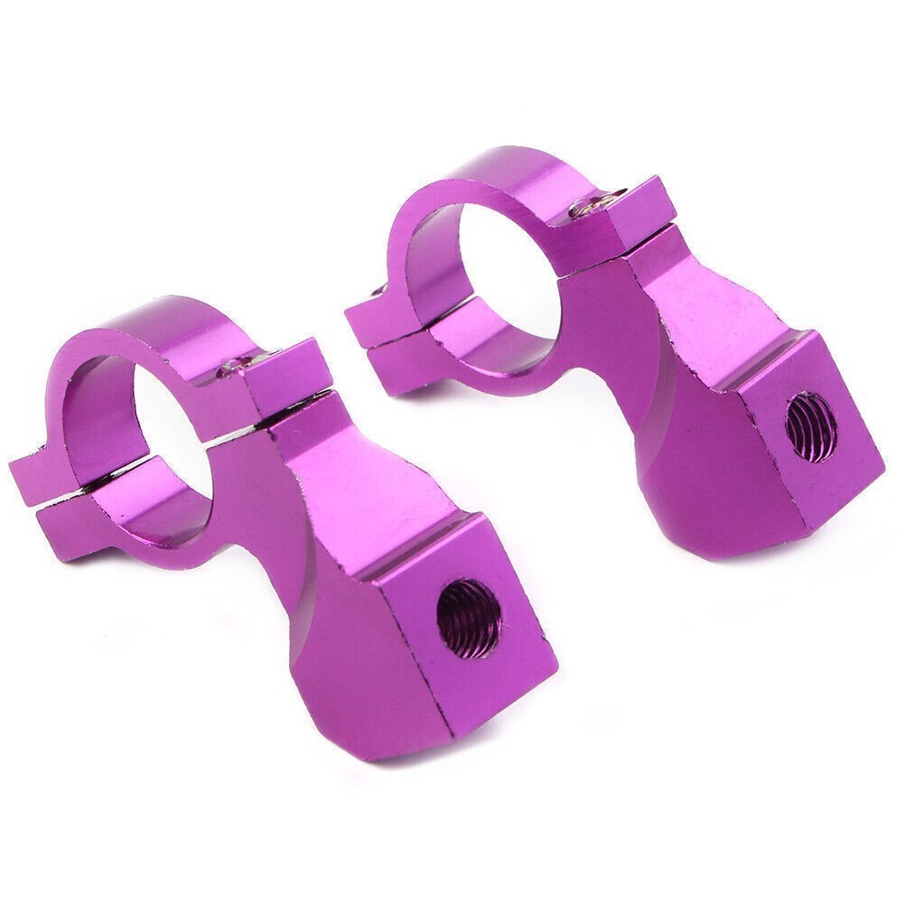 22mm 7/8" Motorcycle Bike Handlebar Rearview Mirror Mount Bracket Clamp Purple