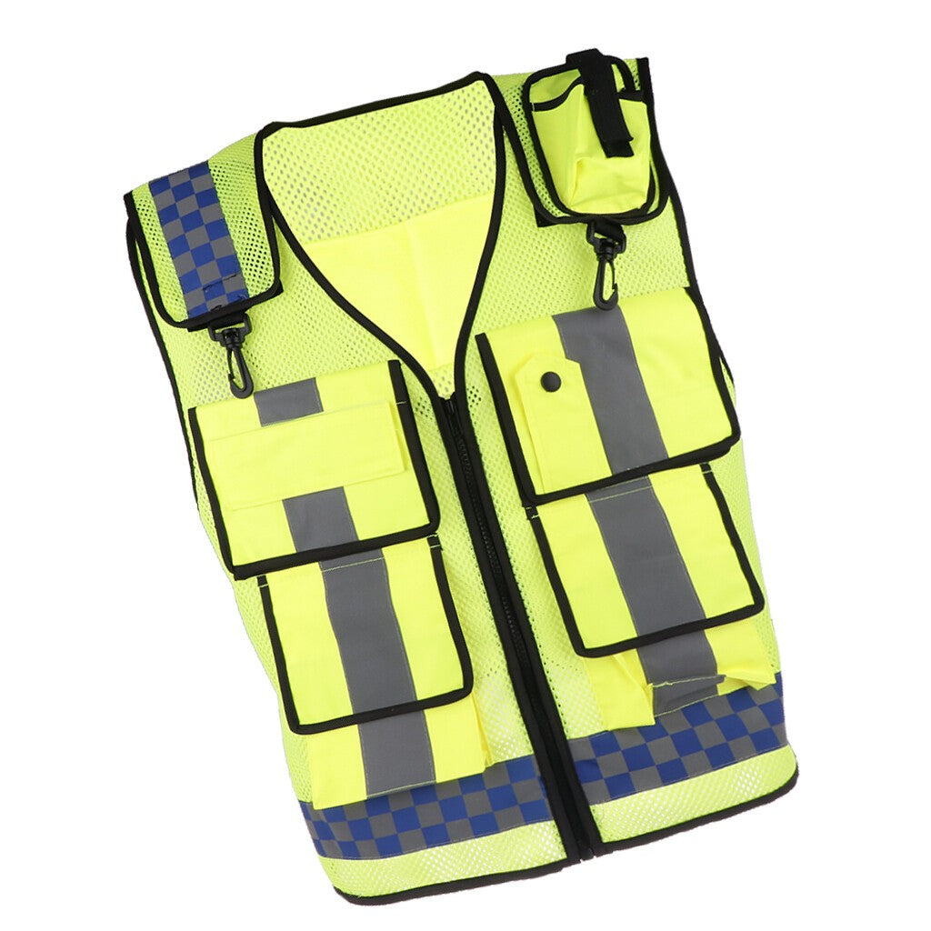 HI VIS VEST WORK SECURITY CONTRACTOR HIGH VIZ VISIBILITY WAISTCOAT SAFETY JACKET