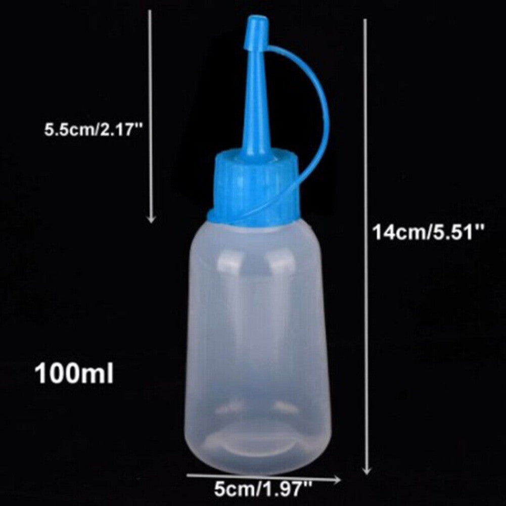 100ml Plastic Clear Tip Applicator Bottle Plastic Squeeze Bottle With Tip  sh