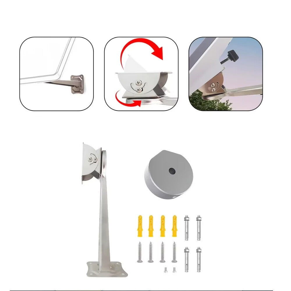 For Starlink Mini Mount Kit Adjustable 150 Degrees Angle Alloy Wall Bracket