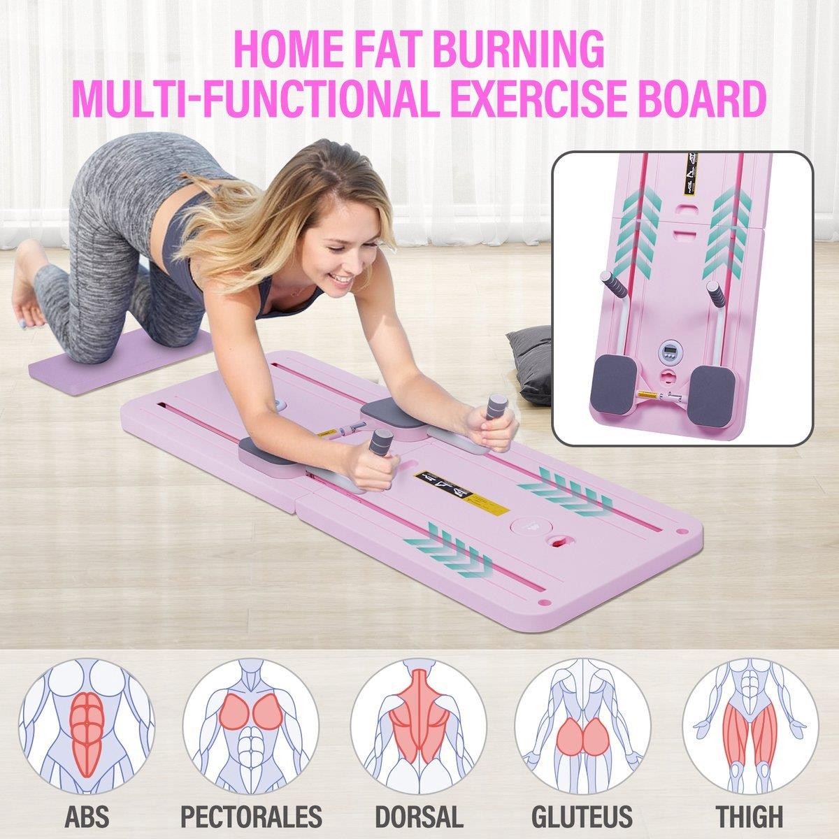 8 in 1 Fitness Board Pilates Reformer Foldable Multifunctional for Home Workouts