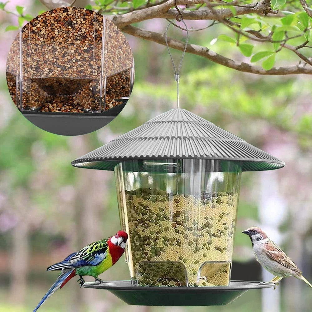Hanging Spinning Squirrel Proof Wild Bird Feeder Portable Seed Feeder Garden UK