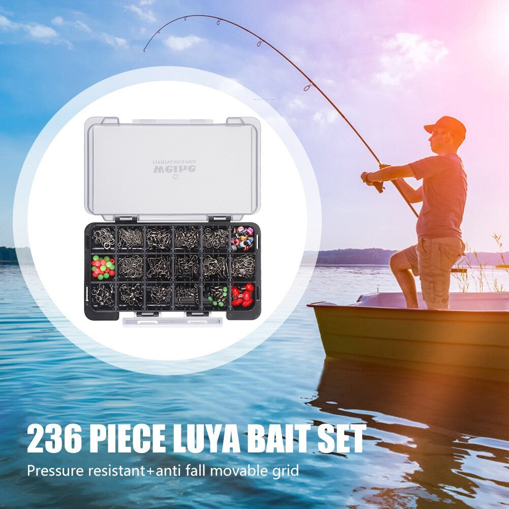236pcs/set Sea Fishing Tackle Kit Fishing Accessories Set for Outdoor Fishing #